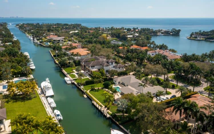 Vista aerea di Coral Gables